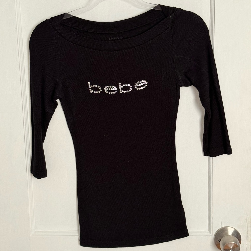 Small/ medium? Bebe Black 3 quarter sleeve. Used.